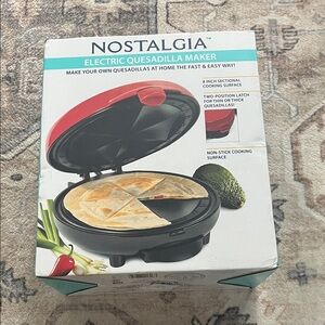 Nostalgia Red Electric Quesadilla Maker